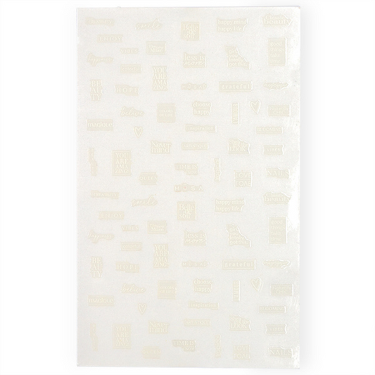 Musa Nail Stickers- Writings white