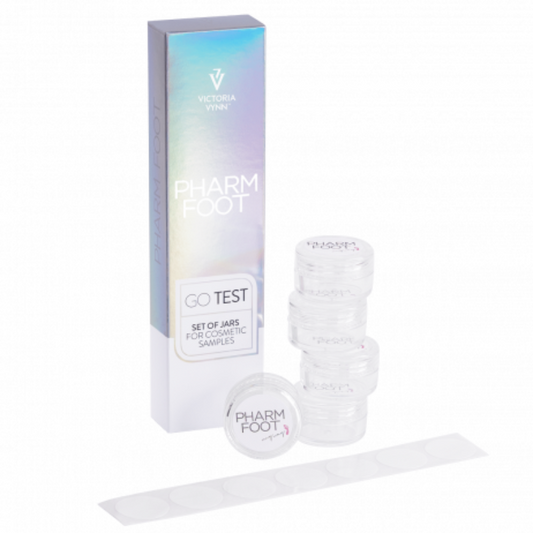 Pharm Foot Go Test Set of Jars For Cosmetic Samples 5psc