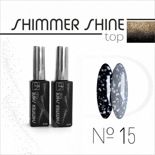 Nartist Top Shimmer Shine 15 white confetti