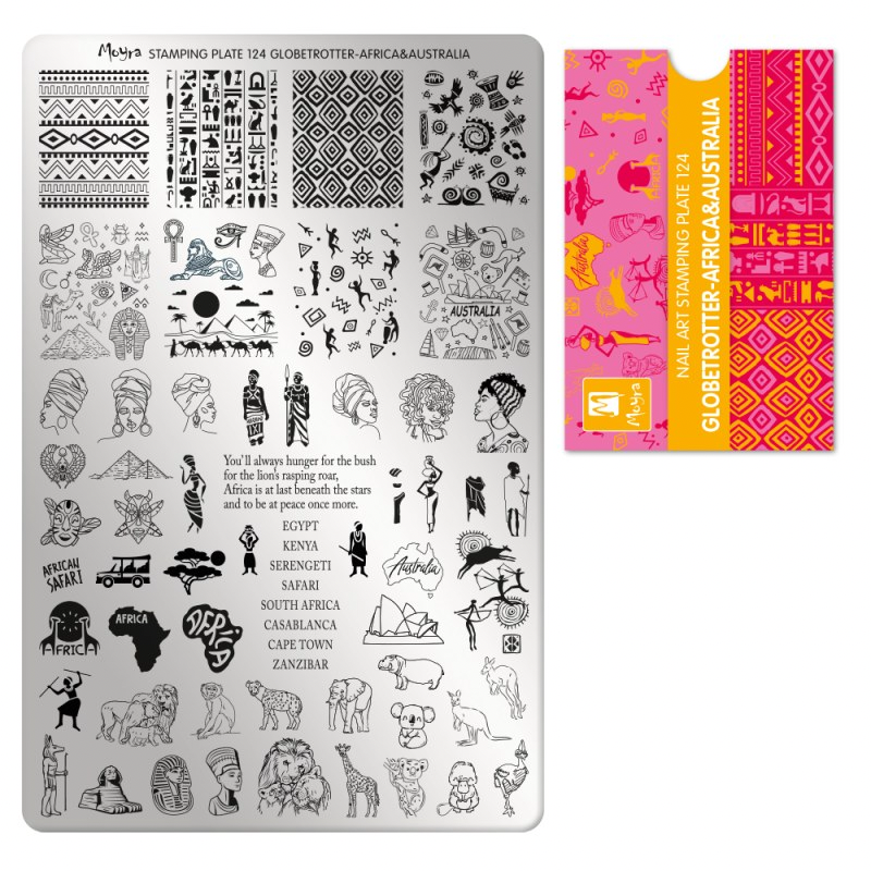 Moyra Stamping Plate 124 Globetrotter Africa-Australia