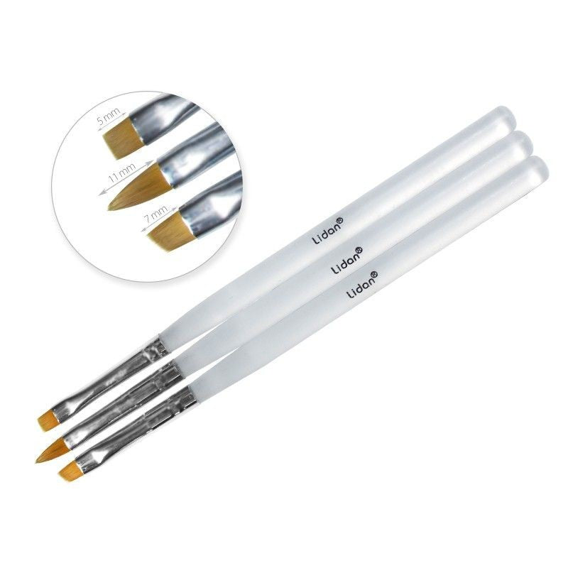 GELAXYO SET OF 3 PLEXI HANDLE BRUSHES