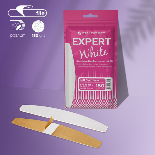 Staleks Refill pads for crescent nail fail EXPERT 40 150 White grit (30 pcs) DFE-40-150W