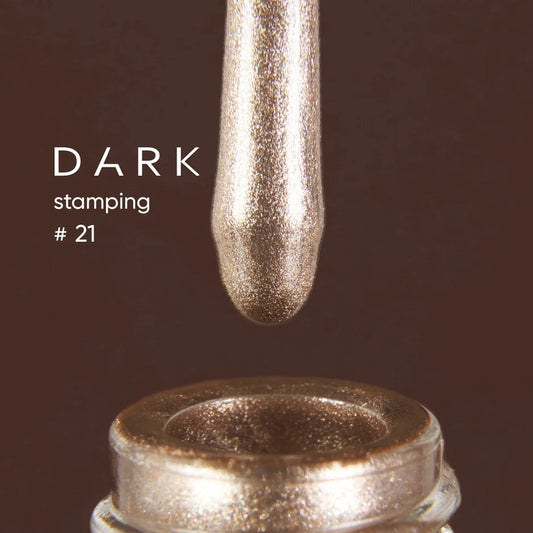 DARK Stamping polish №21 rose gold metallic, 10 ml