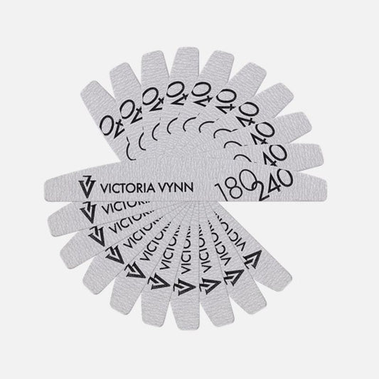 Victoria Vynn 180/240 CRESCENT FILE, white 10pcs.