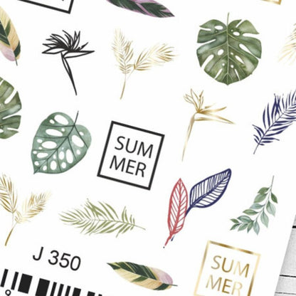 Mimona Nail Water Decal Stickers J350-SUMMER