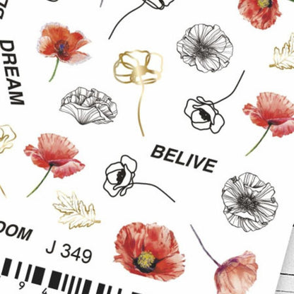 Mimona Nail Water Decal Stickers J349-DREAM