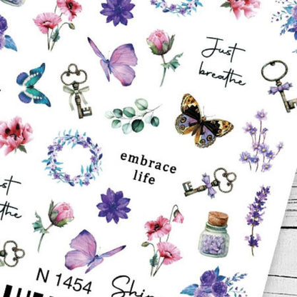 Mimona Nail Water Decal Stickers N1454-EMBRACE LIFE