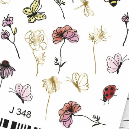 Mimona Nail Water Decal Stickers J348-SPRING SEASON