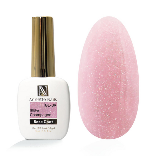 Annette Rubber Base Glitter Champagne GL-09