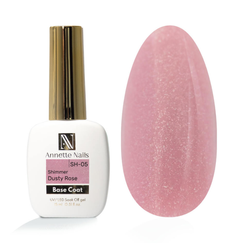 Annette Rubber Base Shimmer Dusty Rose SH-05