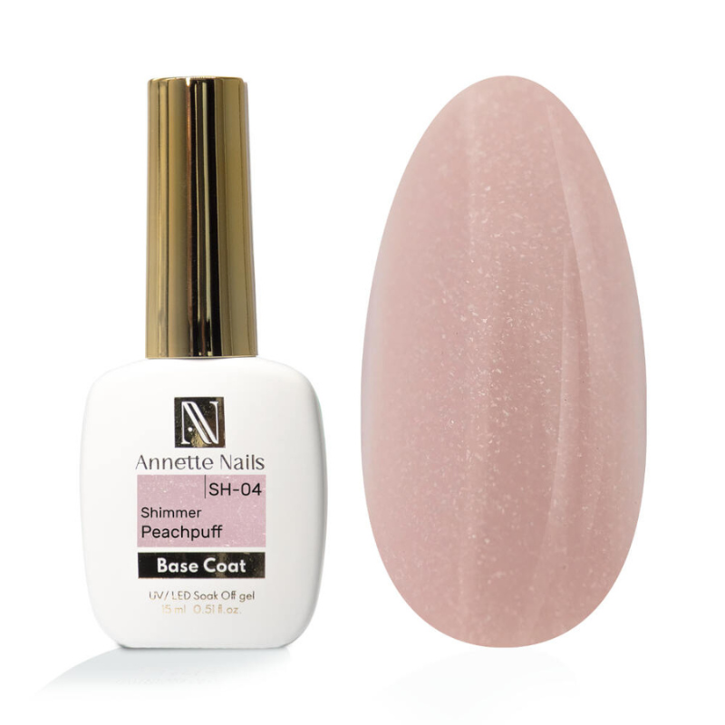 Annette Rubber Base Shimmer Peach Puff SH-04