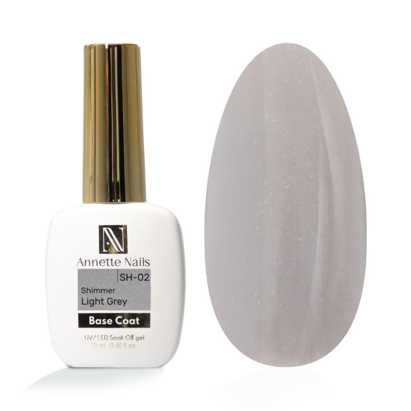 Annette Rubber Base Shimmer Light Grey SH-02