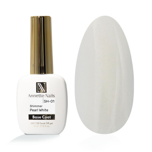 Annette Rubber Base Shimmer Pearl White SH-01