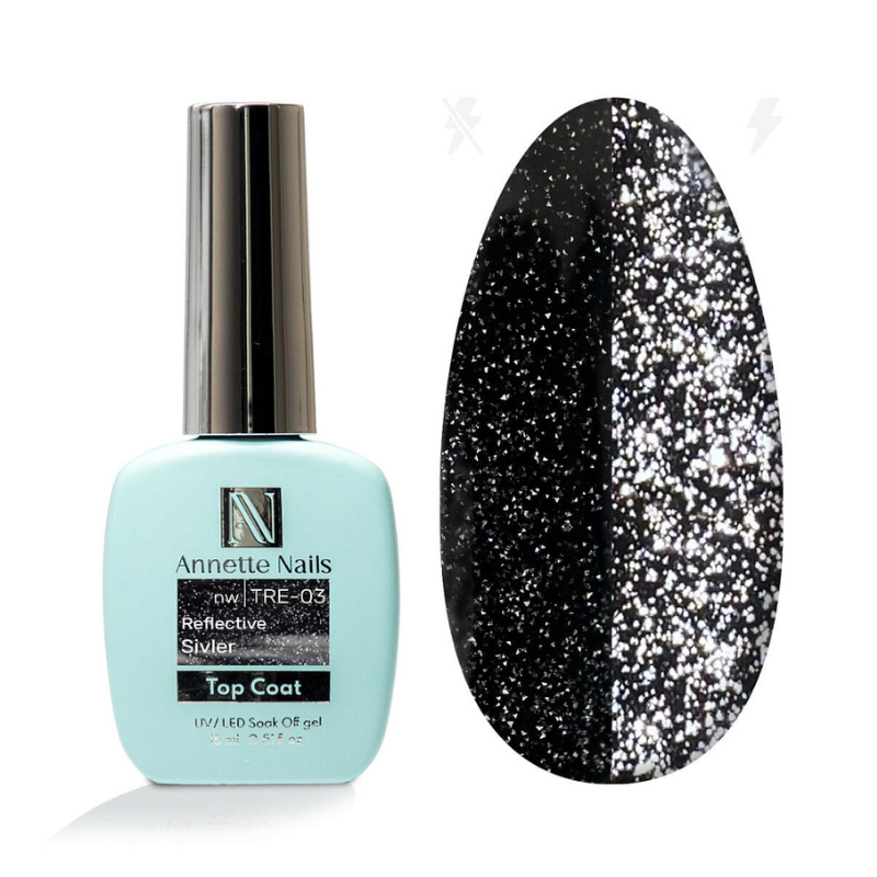 Annette Top Coat Reflective silver no wipe TRE-03