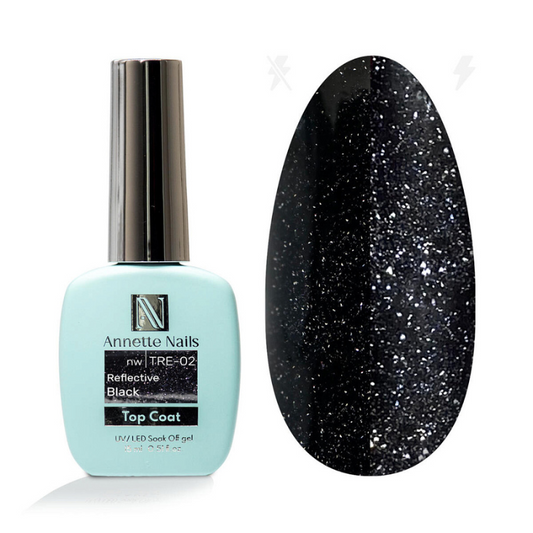 Annette Top Coat Reflective black no wipe TRE-02