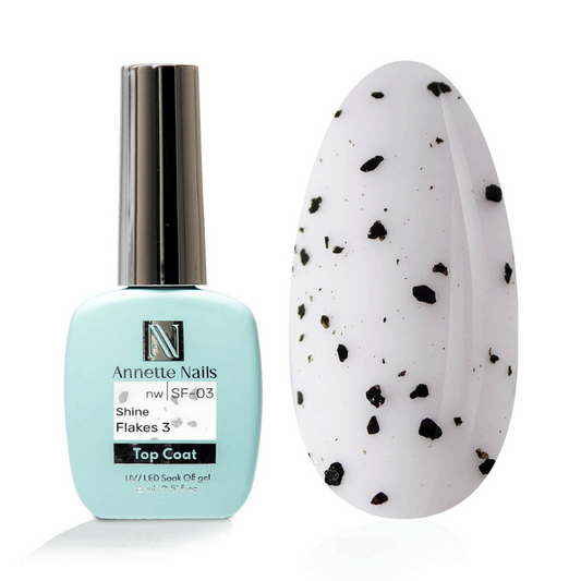 Annette Top Coat Shine black flakes 3 no wipe SF-03