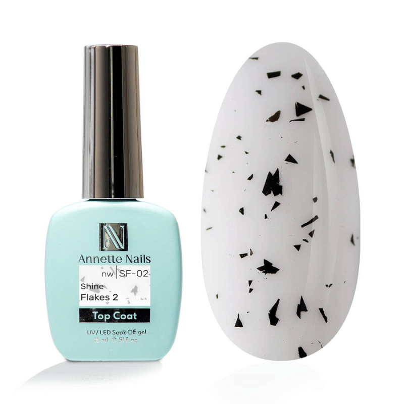 Annette Top Coat Shine black flakes 2 no wipe SF-02