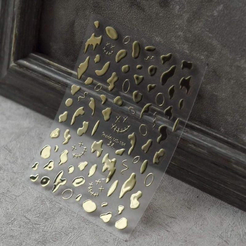 Gold Minimalist Nail Stickers