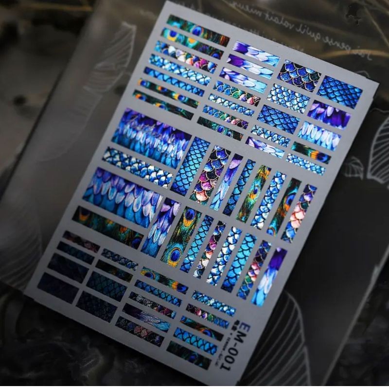 5D Holographic Nail Art Stickers-EM001