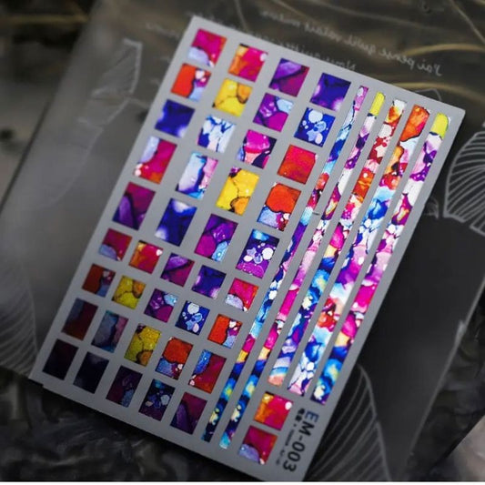 5D Holographic Nail Art Stickers-EM003