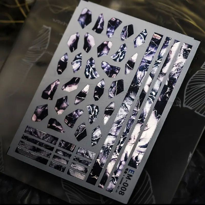 5D Holographic Nail Art Stickers-EM008