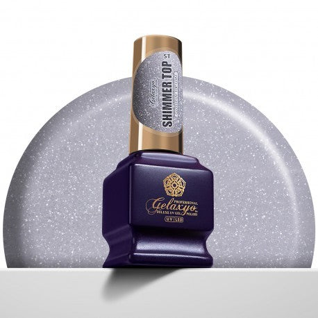 Gelaxyo Finish Shimmer Silver top 7ml
