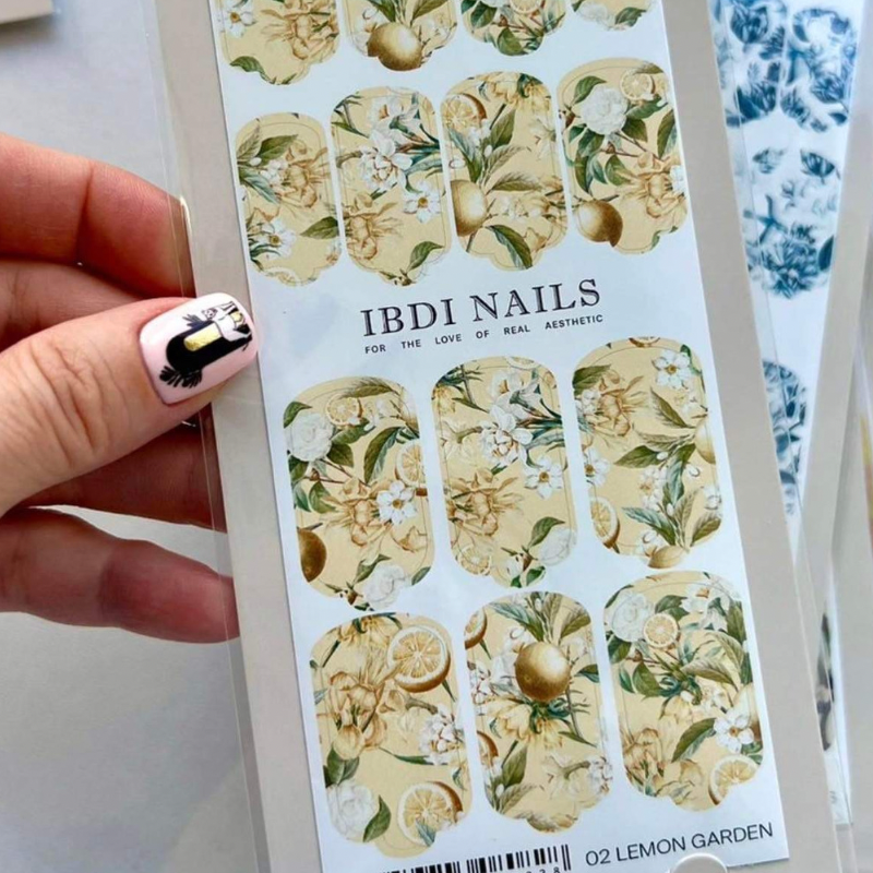 IBDI Nail Wrap-02 LEMON GARDEN