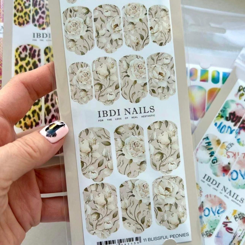 IBDI Nail Wrap-11 BLISSFUL PEONIES
