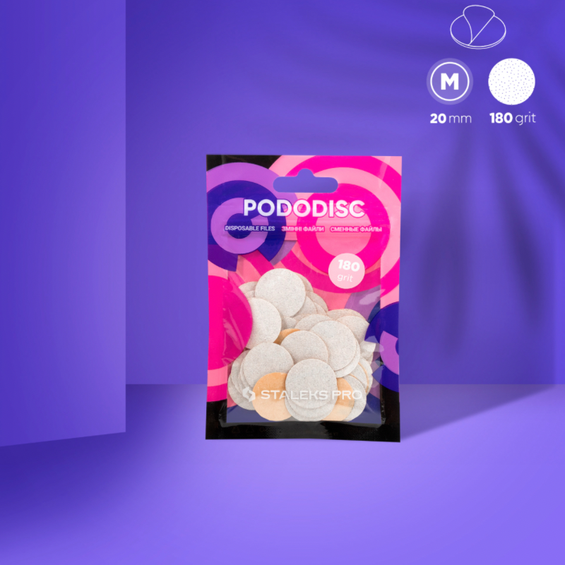 Staleks Refill pads for pedicure disc PRO M 180 grit (50 pc) PDF-20-180W