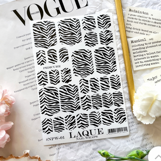 Laque Nail Wraps Pedicure NPW01