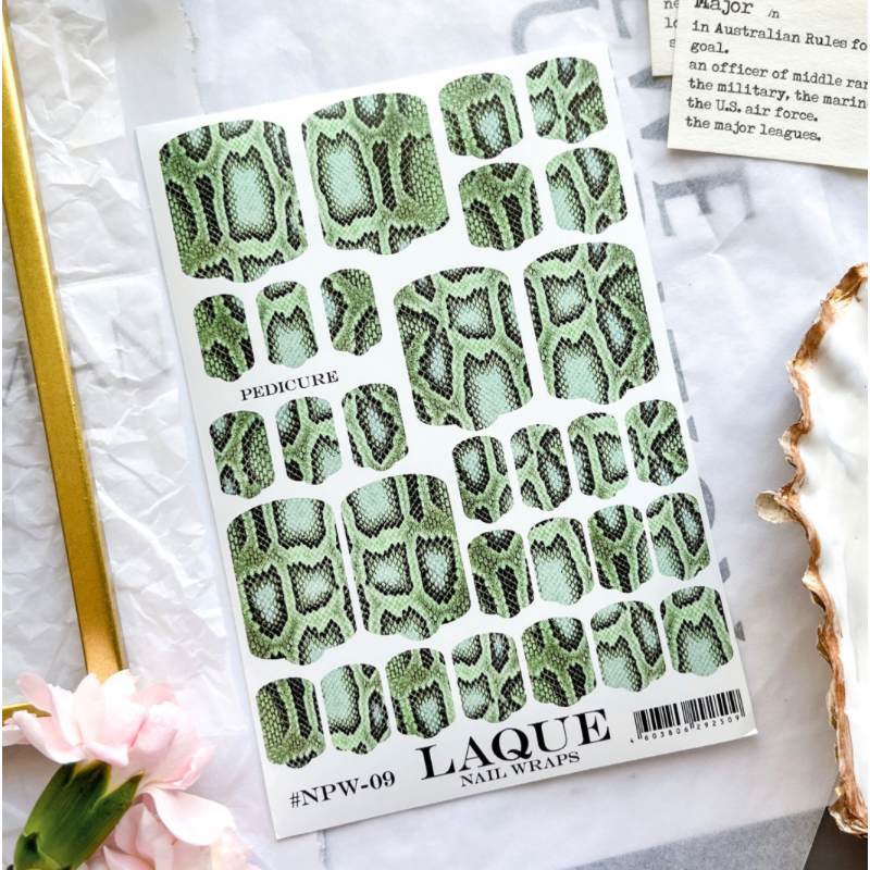 Laque Nail Wraps Pedicure NPW09