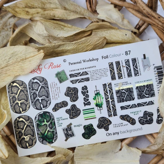 Slider Design Water Stickers-Foil Colour 87