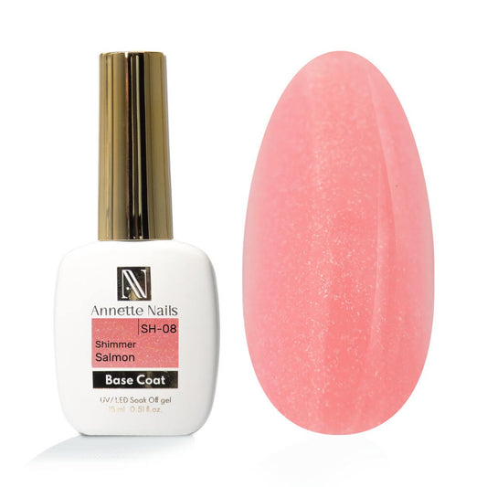 Annette Rubber Base Shimmer Salmon SH-08