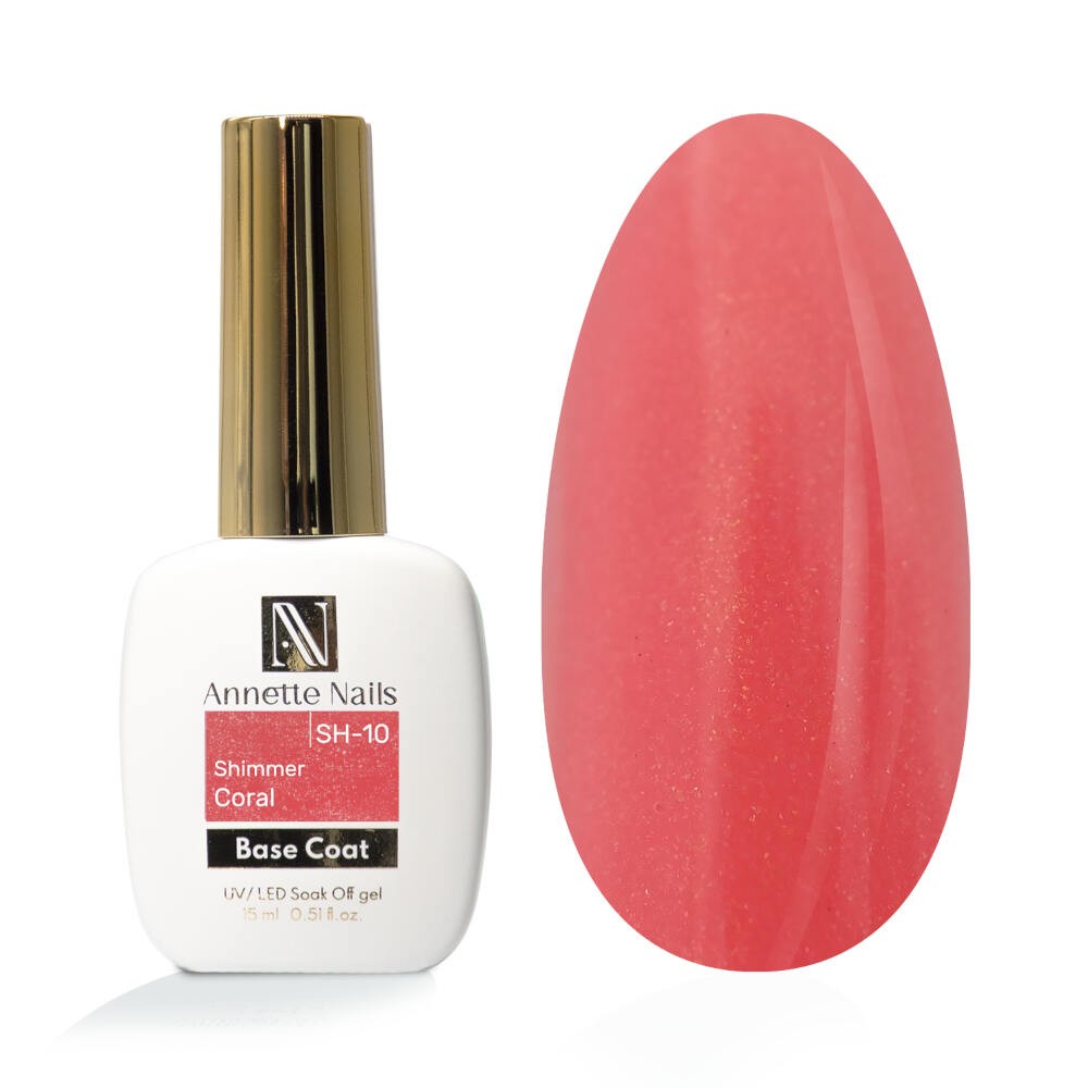 Annette Rubber Base Shimmer Coral SH-10