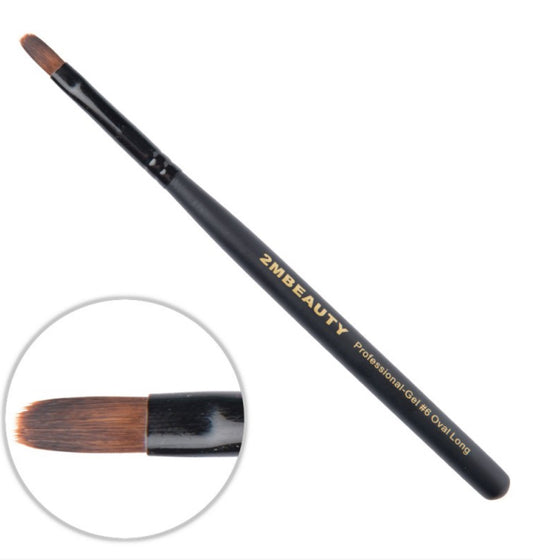 2M Black Beauty Gel brush 6 Oval Long