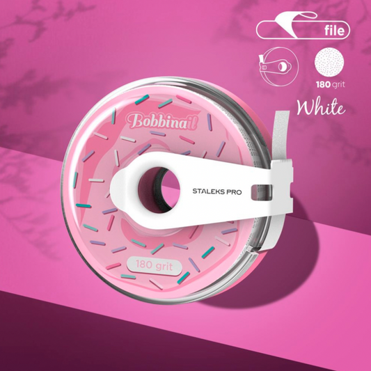 Staleks Disposable white abrasive tape 180 grit in plastic case ATC-180w