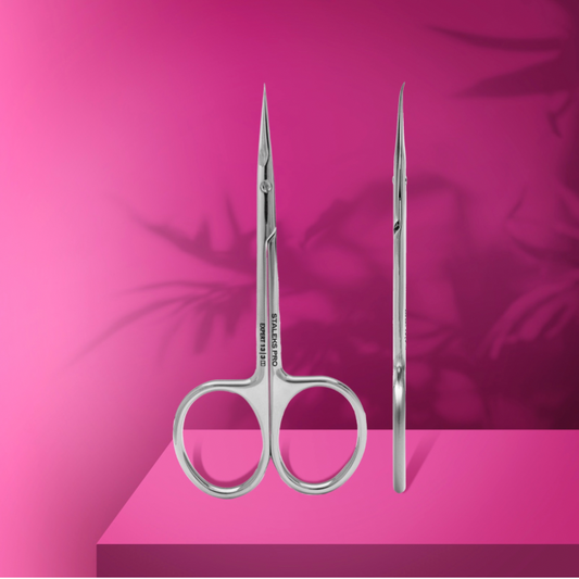Staleks Professional cuticle scissors with hook for left-handed Expert 13 Type 3 SE-13-3