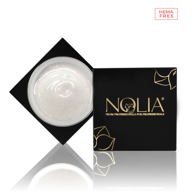 NOLIA GlitterGlow Gel - HEAVENLY WHITE - HEMA FREE- 50ml