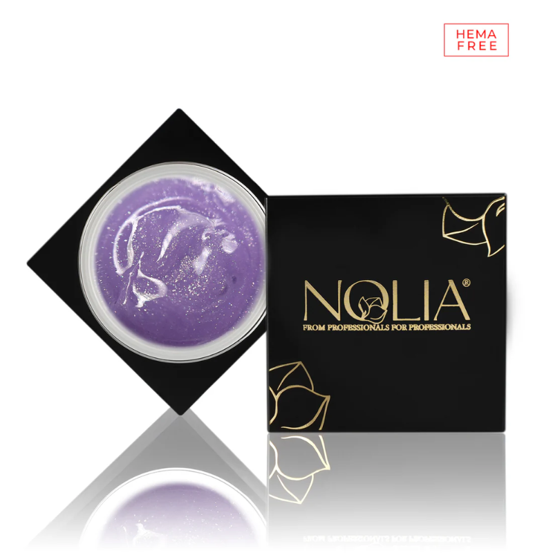 NOLIA GlitterGlow Gel - DEVOTION LAVENDER - HEMA FREE- 15ml