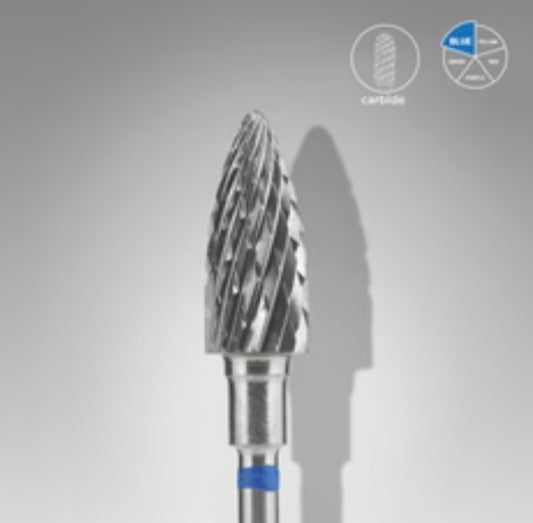 Staleks Carbide Nail Drill Bit, cone Blue head diameter 6mm/working part 14mm FT110B060/14
