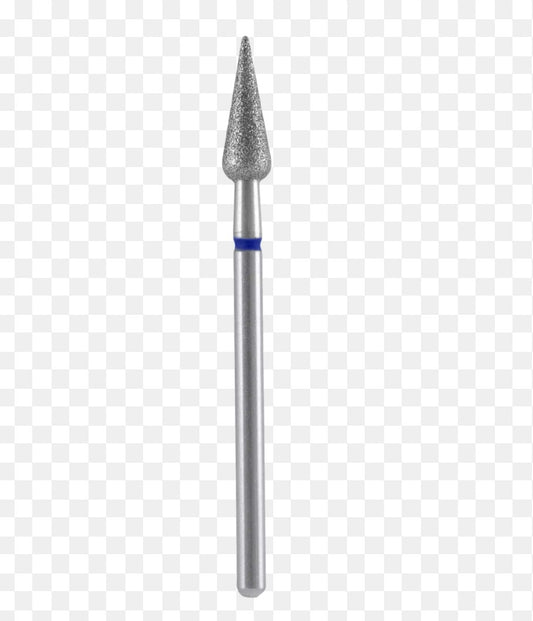 Staleks Diamond nail drill bit, pointed pear Blue head diameter 4mm/working part 12mm (FA100B040/12)