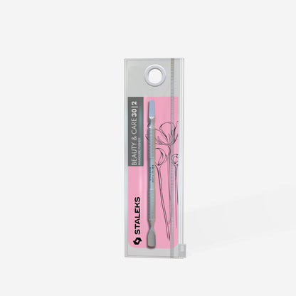 STALEKS Manicure pusher BEAUTY & CARE 30 TYPE 2 (rounded narrow pusher and straight blade) PBC-30/2