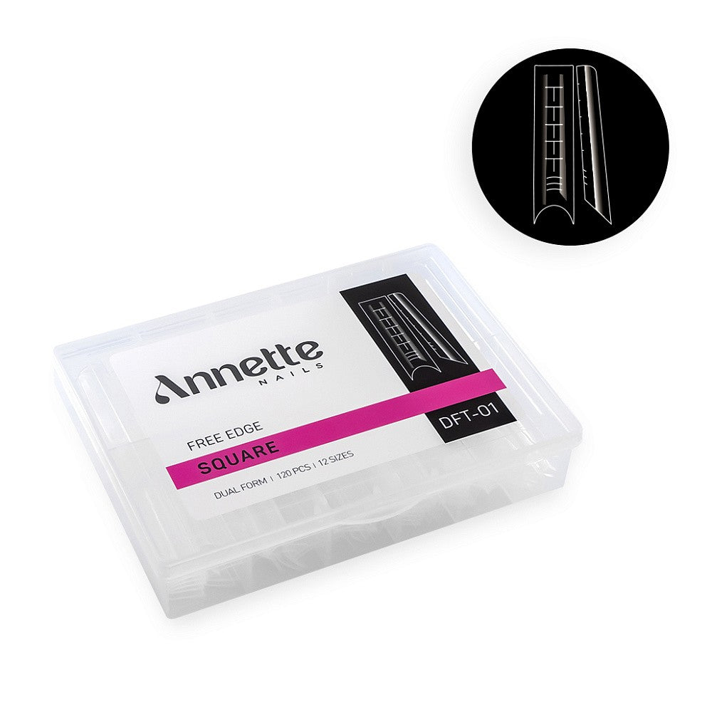 Annette Reusable Tips - Square Free Edge DFT-01 120pcs