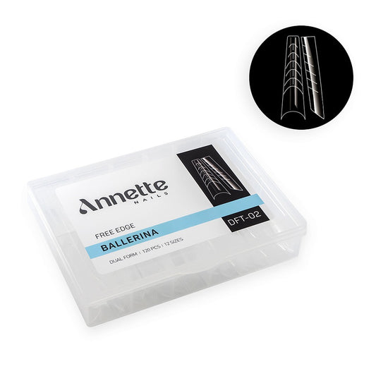 Annette Reusable Tips - Balerina Free Edge DFT-02 120pcs