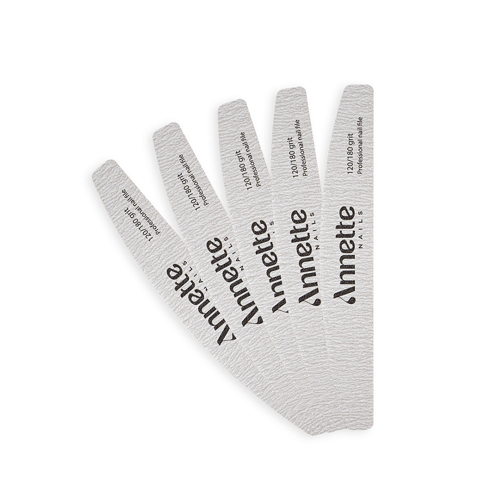 Annette 25pcs Set Nail File Half-moon 120/180