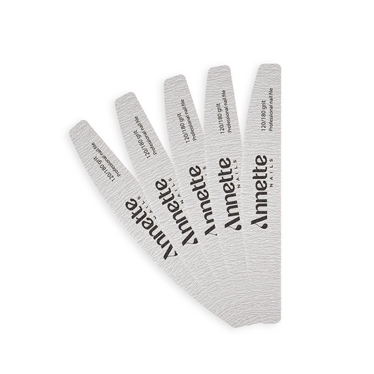Annette 25pcs Set Nail File Half-moon 120/180