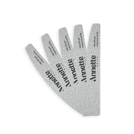 Annette 25pcs Set Nail File Half-moon 180/240