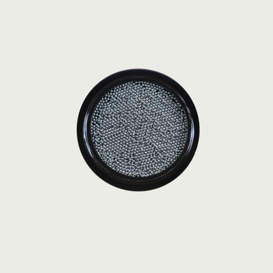 Yas Metal Dark Silver Beads 0.8