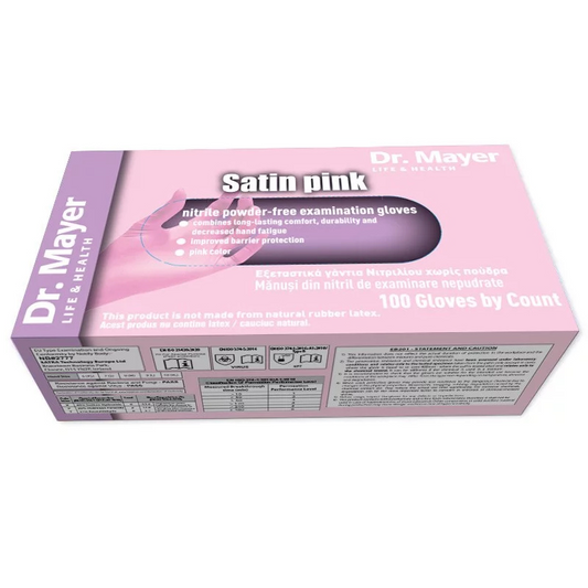 Dr Mayer Nitrile Gloves, Satin Pink S