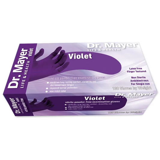 Dr Mayer Nitrile Gloves, Violet M